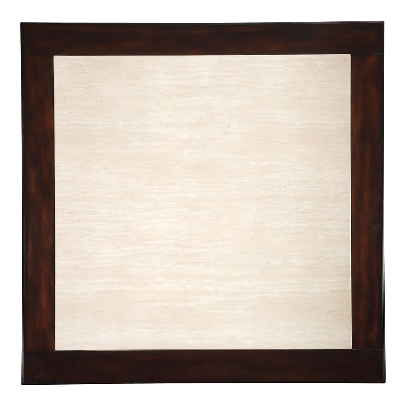 Furniture of America Weese Wood Square Counter Height Table in Dark Walnut