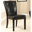 Furniture of America Peeves Faux Leather Dining Chair in Espresso (Set of 2)
