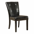 Furniture of America Peeves Faux Leather Dining Chair in Espresso (Set of 2)