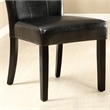 Furniture of America Peeves Faux Leather Dining Chair in Espresso (Set of 2)