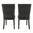 Furniture of America Peeves Faux Leather Dining Chair in Espresso (Set of 2)