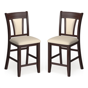 Furniture of America Arena Wood Counter Stool in Dark Cherry (Set of 2)