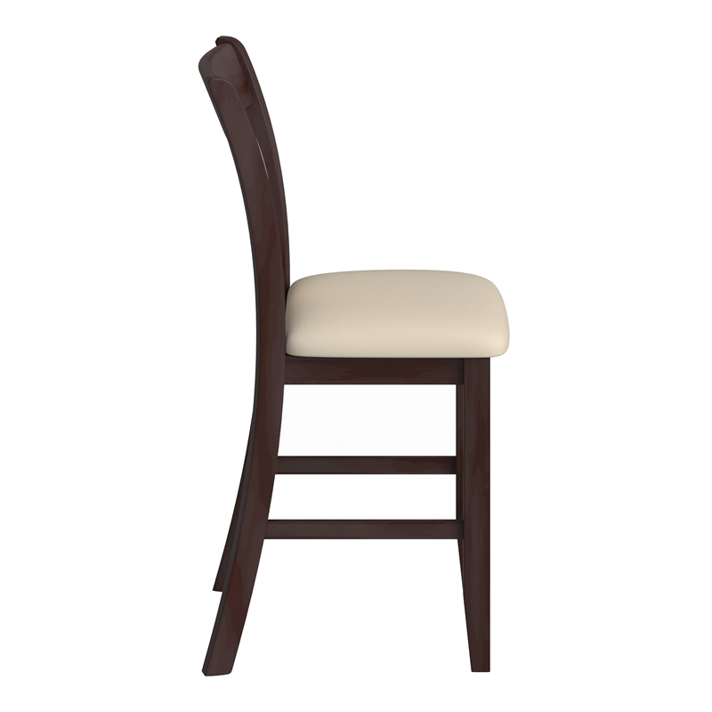 Furniture of America Arena 9-Piece Wood Counter Height Dining Set in Dark Cherry