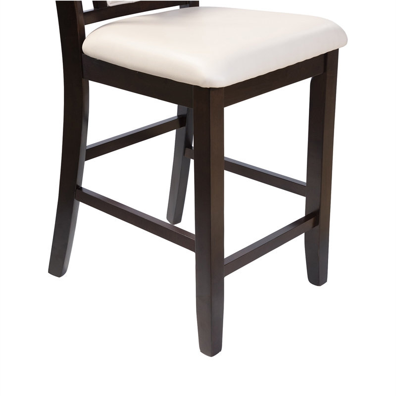 Furniture of America Arena 9-Piece Wood Counter Height Dining Set in Dark Cherry