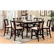 Furniture of America Arena 9-Piece Wood Counter Height Dining Set in Dark Cherry