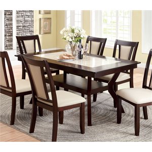 Furniture of America Melott Dining Table in Dark Cherry