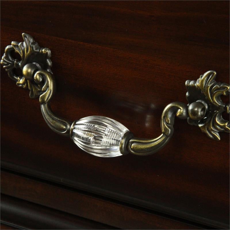 Furniture of America Damos Traditional Solid Wood 6-Drawer Chest in Dark Walnut