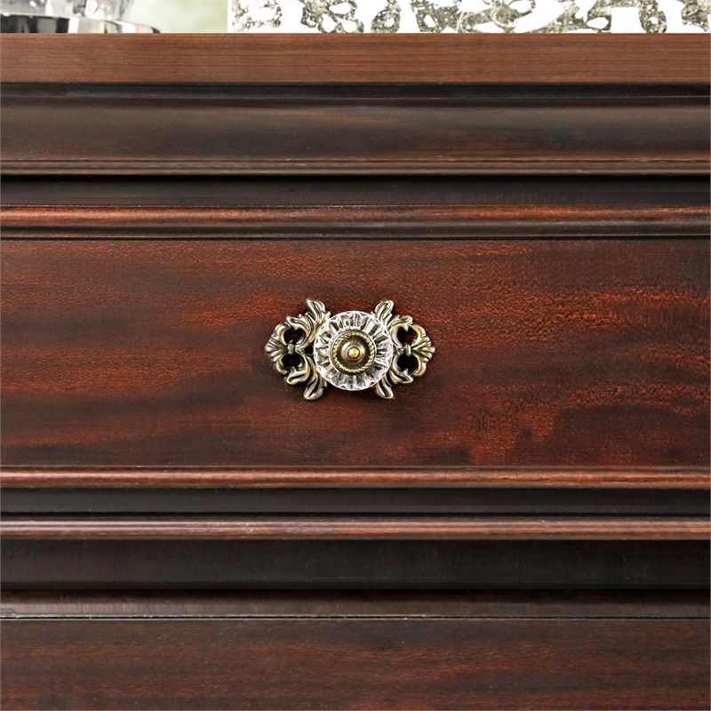 Furniture of America Damos Solid Wood 3-Drawer Nightstand in Dark Walnut