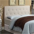 Furniture of America Warscher Fabric Full Queen Tufted Headboard in Ivory