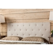 Furniture of America Warscher Fabric Full Queen Tufted Headboard in Ivory