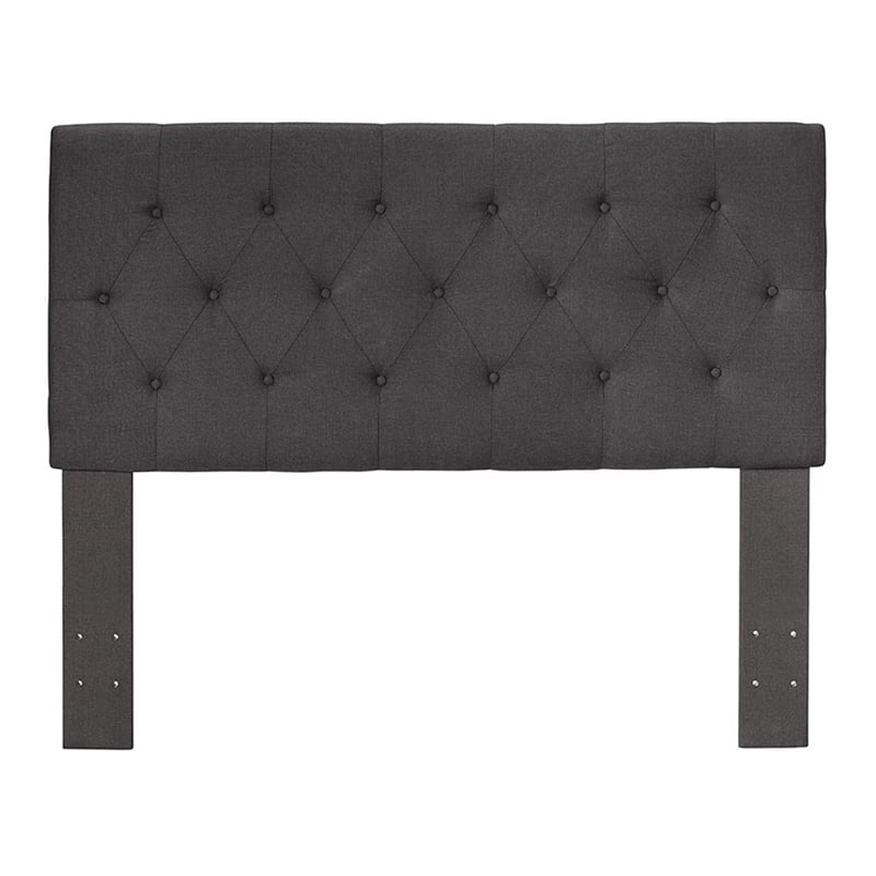 Furniture of America Warscher Fabric Full/Queen Tufted Headboard in Gray