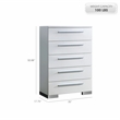 Furniture of America Rayland Contemporary Wood 5-Drawer Chest in Glossy White