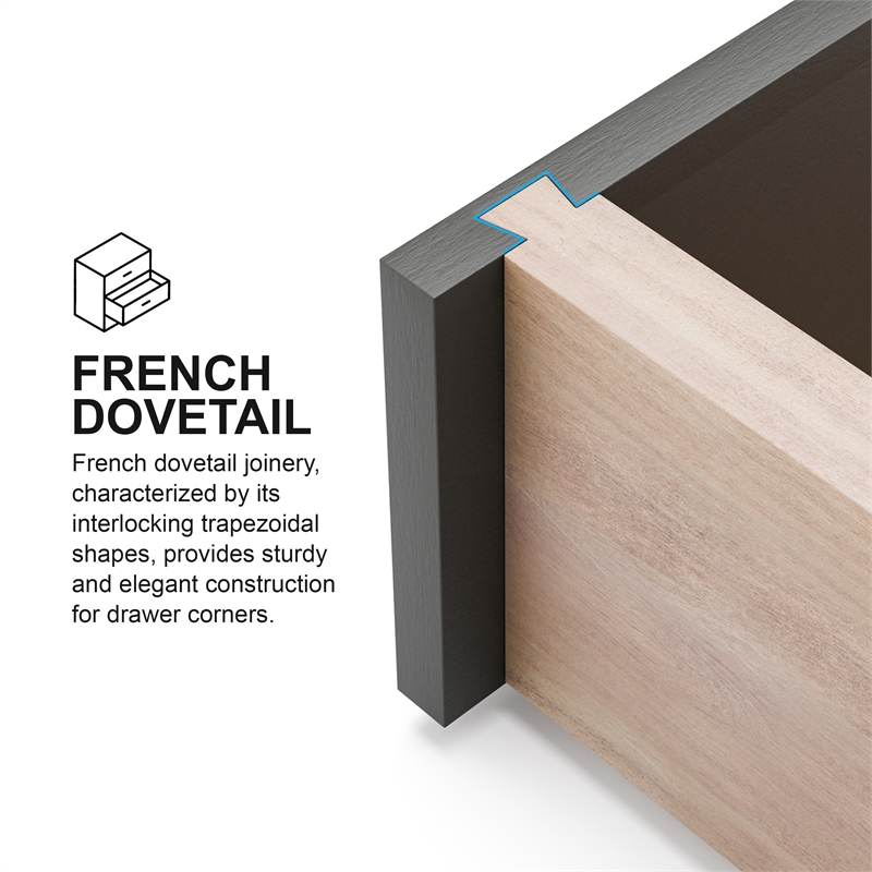 Furniture of America Rayland Wood 6-Drawer Dresser and Mirror in Glossy White