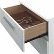 Furniture of America Rayland Solid Wood 2-Drawer Nightstand in Glossy White