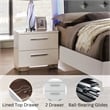 Furniture of America Rayland Solid Wood 2-Drawer Nightstand in Glossy White