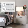 Furniture of America Rayland Solid Wood 2-Drawer Nightstand in Glossy White