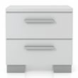 Furniture of America Rayland Solid Wood 2-Drawer Nightstand in Glossy White
