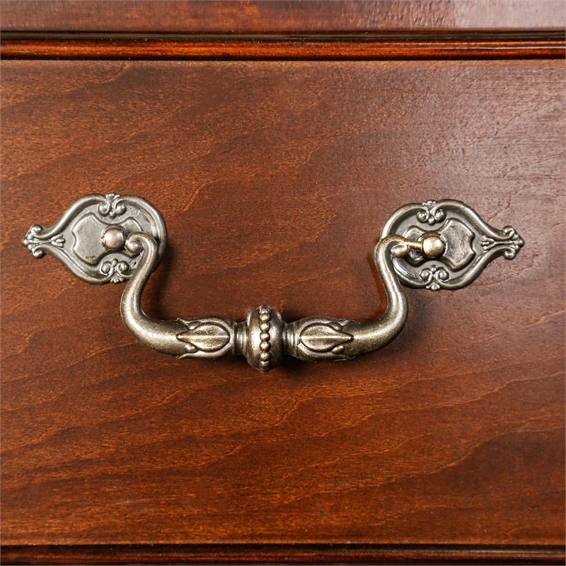 Furniture of America Ruben Traditional Solid Wood 5-Drawer Chest in Cherry