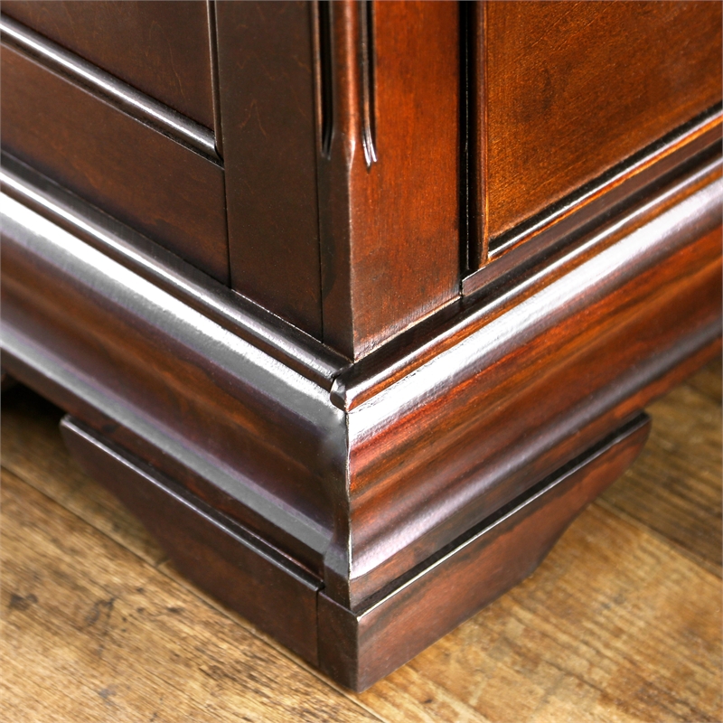 Furniture of America Ruben Traditional Solid Wood 5-Drawer Chest in Cherry