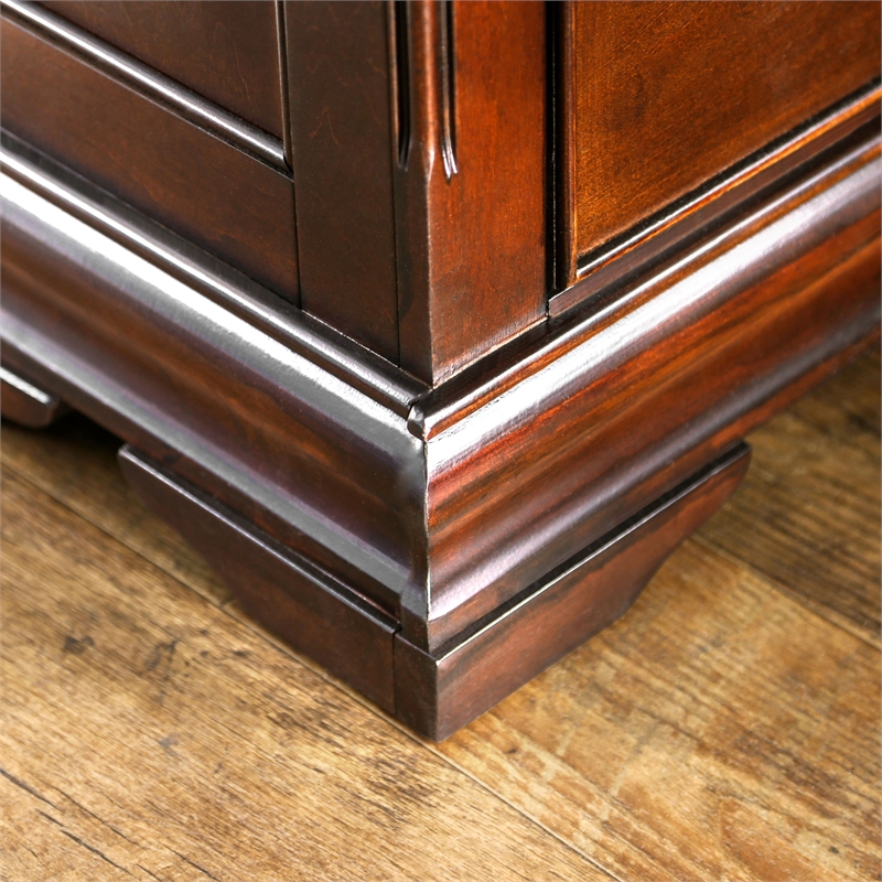 Furniture of America Ruben Traditional Solid Wood 6-Drawer Dresser in Cherry