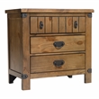 Furniture of America Sesco Cottage Wood 3-Drawer Nightstand in Brown Elm