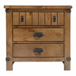Furniture of America Sesco Cottage Wood 3-Drawer Nightstand in Brown Elm