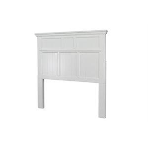 furniture of america jayleen transitional solid wood panel headboard in white