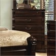 Furniture of America Oulette Transitional Wood 5-Drawer Chest in Cherry