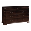 Furniture of America Oulette Transitional Wood 9-Drawer Dresser in Cherry