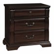 Furniture of America Oulette Transitional Wood 3-Drawer Nightstand in Cherry