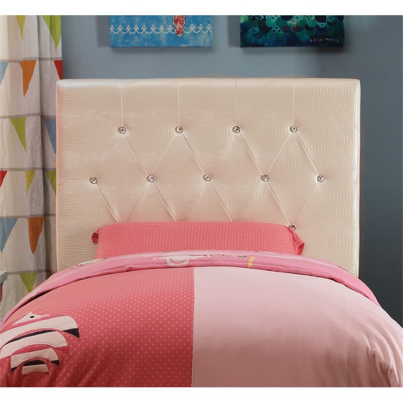 Furniture Of America Chasidy Twin Faux Leather Headboard In White Furniture Of America Chasidy Twin Faux Leather Headboard In White Idf 7794wh Hb T