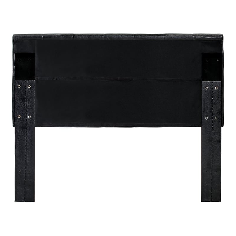 Furniture of America Kylen Faux Leather Full/Queen Headboard in Black