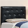 Furniture of America Kylen Faux Leather Twin Headboard in Black