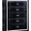 Furniture of America Rachel Contemporary Solid Wood 5-Drawer Chest in Black