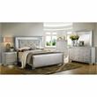 Furniture of America Rachel Wood 9-Drawer LED Dresser and Mirror in Silver