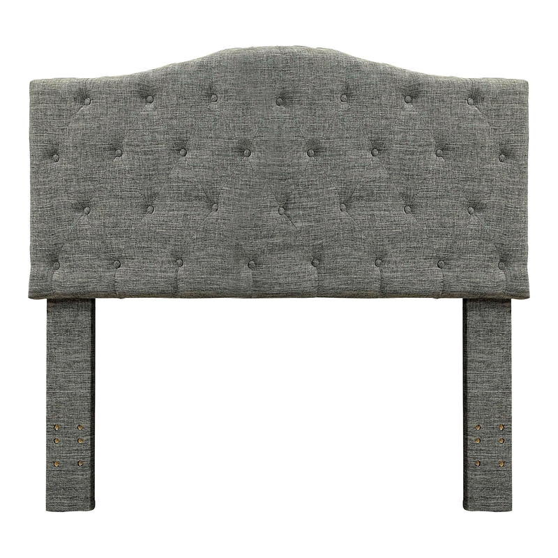 Furniture of America Saira Fabric Full/Queen Tufted Headboard in Gray
