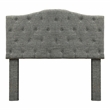 Furniture of America Saira Fabric Full/Queen Tufted Headboard in Gray