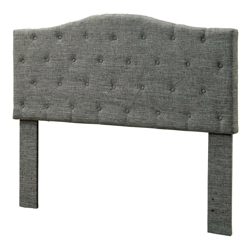 Furniture of America Saira Fabric Full/Queen Tufted Headboard in Gray