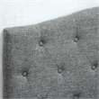 Furniture of America Saira Fabric Full/Queen Tufted Headboard in Gray