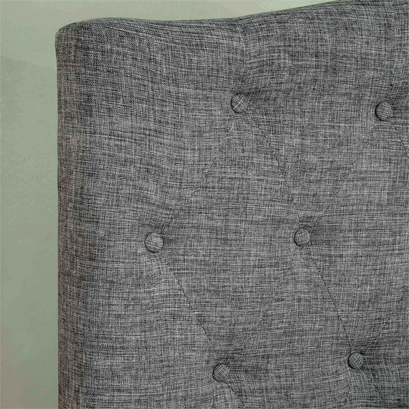 Furniture of America Saira Fabric Full/Queen Tufted Headboard in Gray