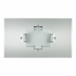 Furniture of America Valery Contemporary Glass Top Dining Table in White