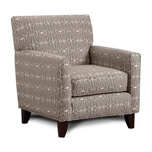 Furniture of America Gauthier Contemporary Fabric Accent Chair in Gray and Ivory