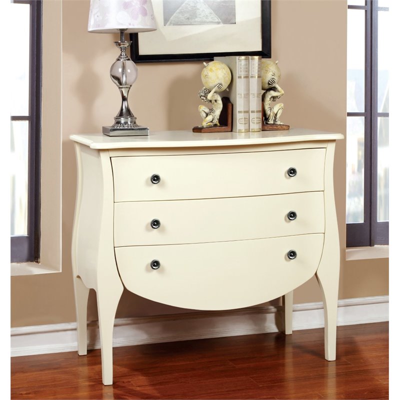 Furniture Of America Alonzo 3 Drawer Accent Chest In White Idf Ac139wh Furniture Of America Alonzo 3 Drawer Accent Chest In White