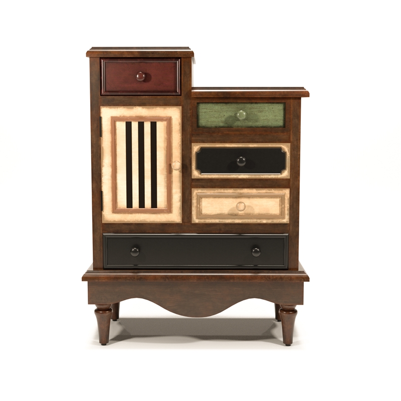 Furniture of America Niles Wood MultiStorage Accent Chest in Antique