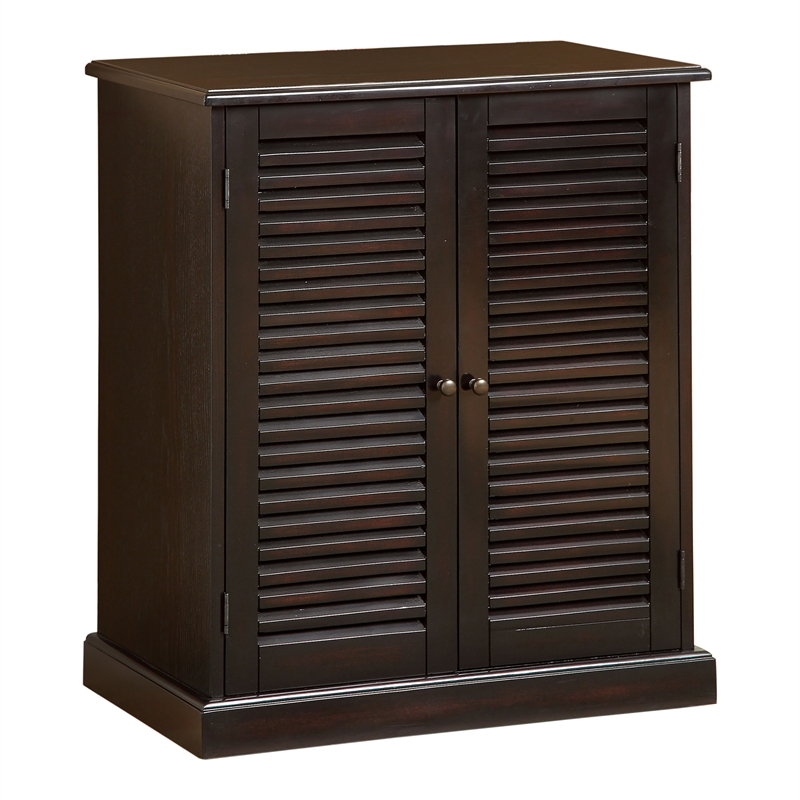 Furniture of America Medley Transitional Wood 5-Shelf Shoe Cabinet in Espresso