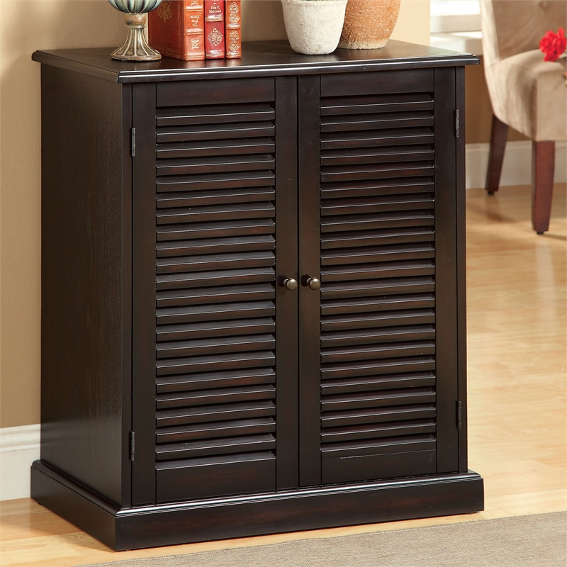 Furniture of America Medley Transitional Wood 5-Shelf Shoe Cabinet in Espresso