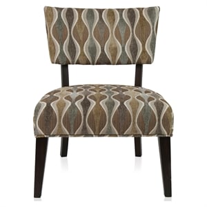 furniture of america sherline fabric padded accent chair in espresso