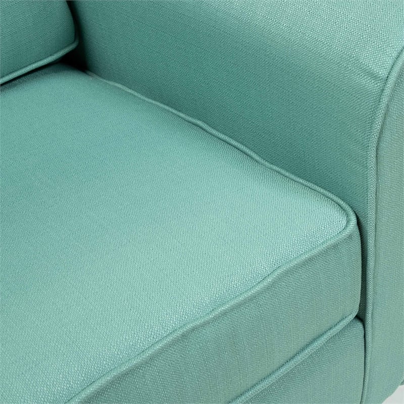 Furniture of America Prior Transitional Fabric Accent Chair in Blue