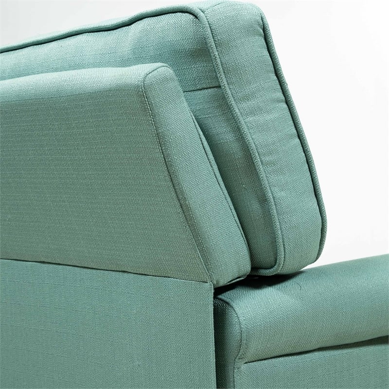 Furniture of America Prior Transitional Fabric Accent Chair in Blue