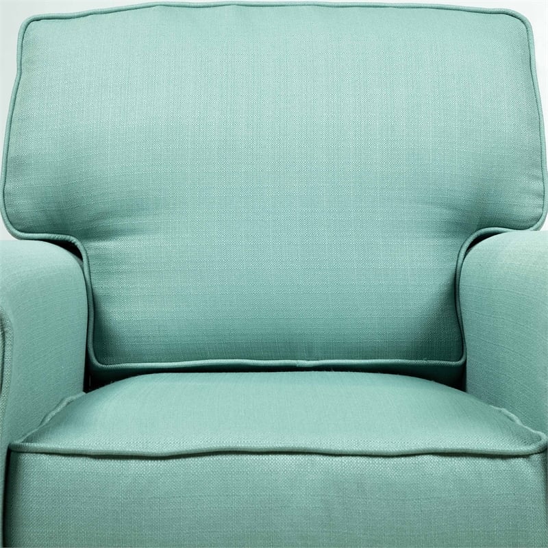 Furniture of America Prior Transitional Fabric Accent Chair in Blue
